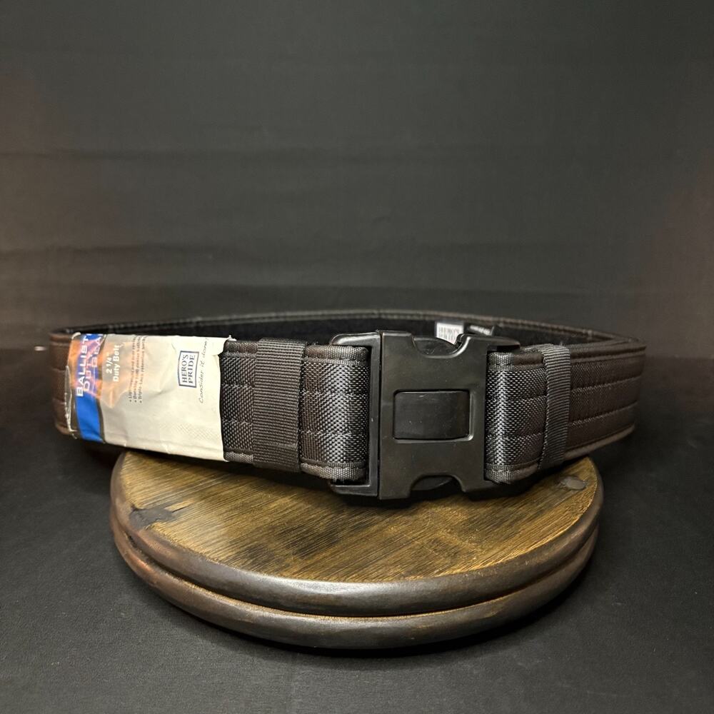 Hero's Pride Duty Belt Size 40-46" XL Ballistic Nylon Tri-Lock 2.25" Wide Black